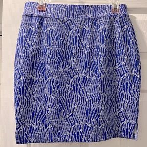 Blue and white stretchy skirt